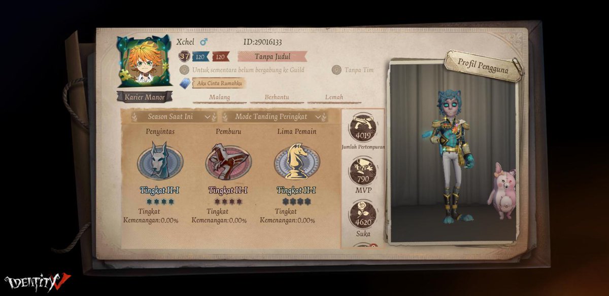 Saya sedang bermain Identity V. Mau main game?