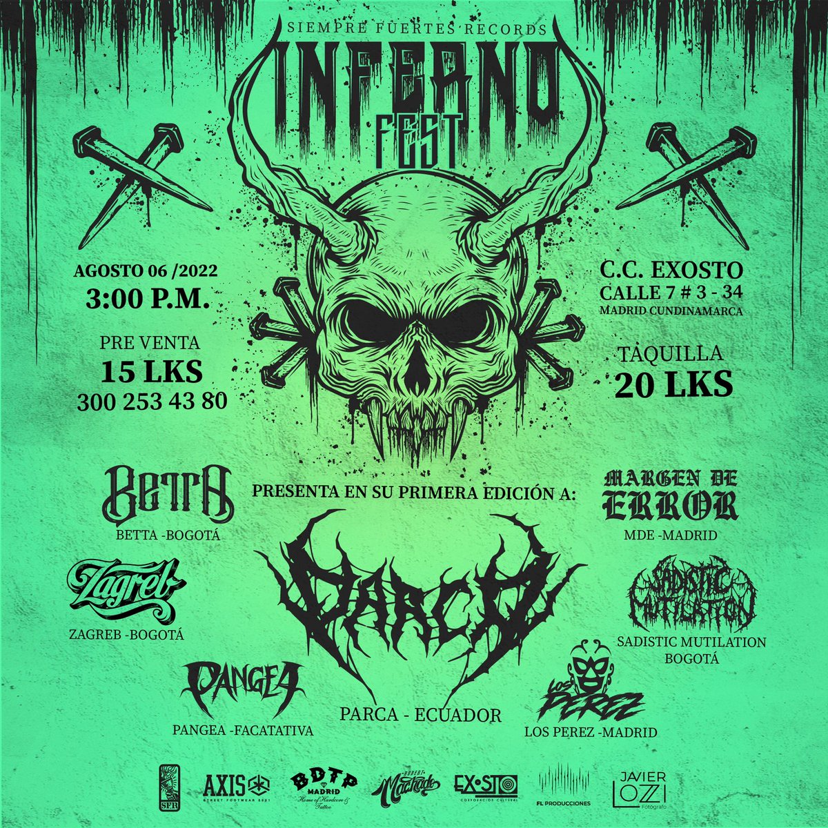 Volveremos a Madrid/Cnmarca para mostrar nuestro nuevo trabajo discográfico #Victoria al Inferno Fest junto a un cartel de bandas brutales. 06 de Agosto 2022.