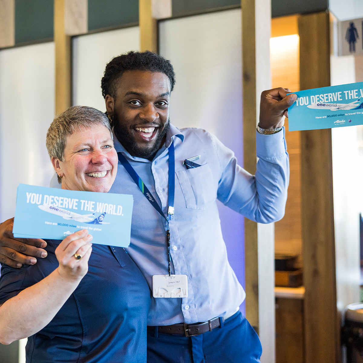 AlaskaAir's tweet photo. We love a surprise that flies! To celebrate 90 years in the skies, we’re giving our world-class employees—who show nonstop care for our guests, communities and each other—90,000 miles to fly anywhere around the globe! Read more: https://t.co/MekbnWHNbg https://t.co/kl7bkLPfAY
