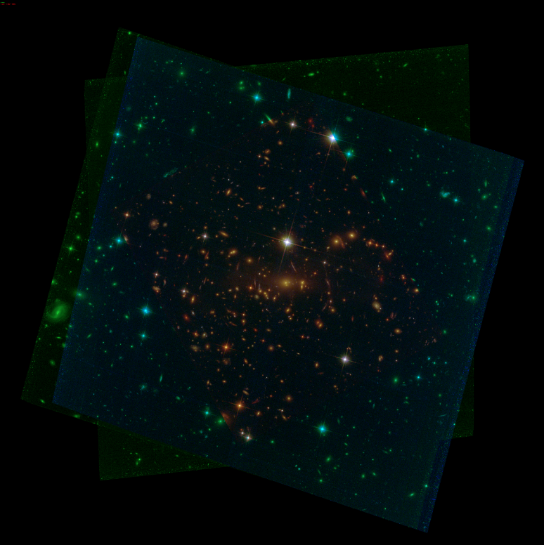 marinakoren's tweet photo. You vs. the space telescope she told you not to worry about 

(at left, Hubble's infrared view. At right, JWST's infrared view of the same spot) https://t.co/2cOPA20j19