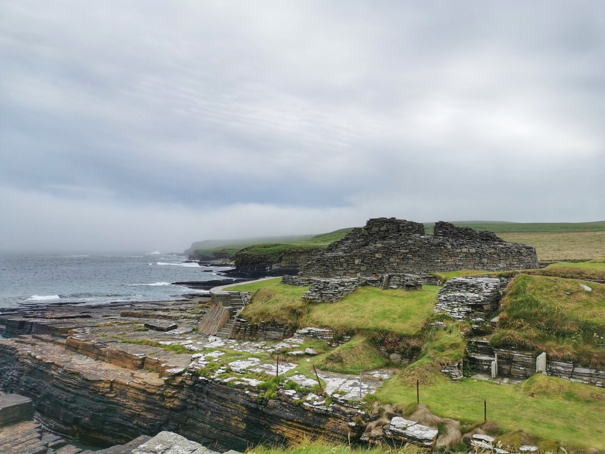 Burton1495's tweet photo. Today me and @LindseyKemp1 have been digitally documenting #SouthHowe and #Midhowebroch which are both vulnerable to coastal erosion, for the PhD project #coastalerosion #phd #rousay #HES https://t.co/ckkvrNq3UW