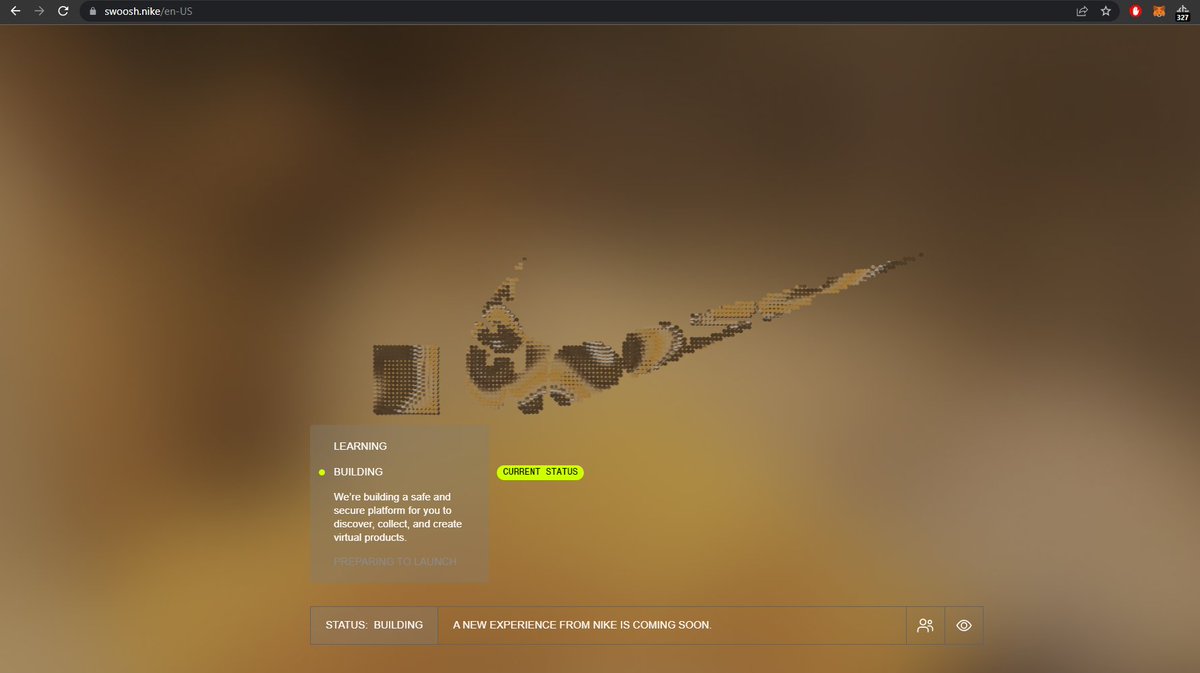 Swoosh.nike/en-US has moved in to the BUILDING phase ✅🛠️ What does this mean? I have a feeling we won't want to miss what they're working on 👁‍🗨 Inspecting the page further shows a few possibilities... A very short🧵below👇🙃 Like + RT for awareness ♻️
