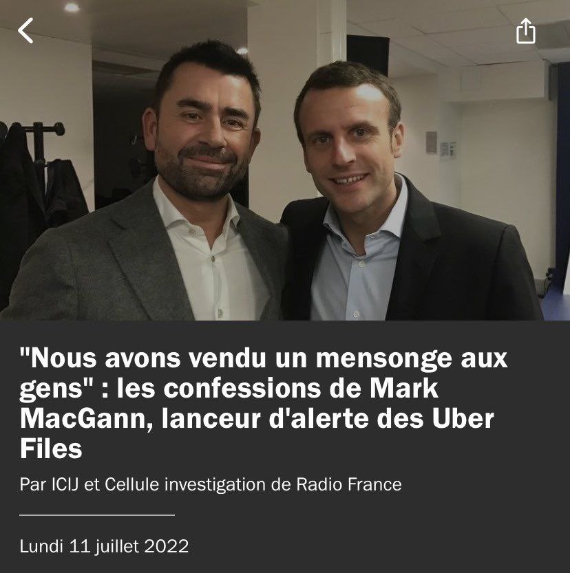 GillesWell's tweet photo. M.MacGann ancien chef lobbyiste pour Uber, la source qui a transmis au Guardian les 124.000 documents qui ont permis l’enquête
«Nous avions vendu un mensonge à tout le monde » a maintenu des relations avec Macron il l’a aidé à collecter des fonds pour la présidentielle en 2016. https://t.co/pzEgtAjyOB