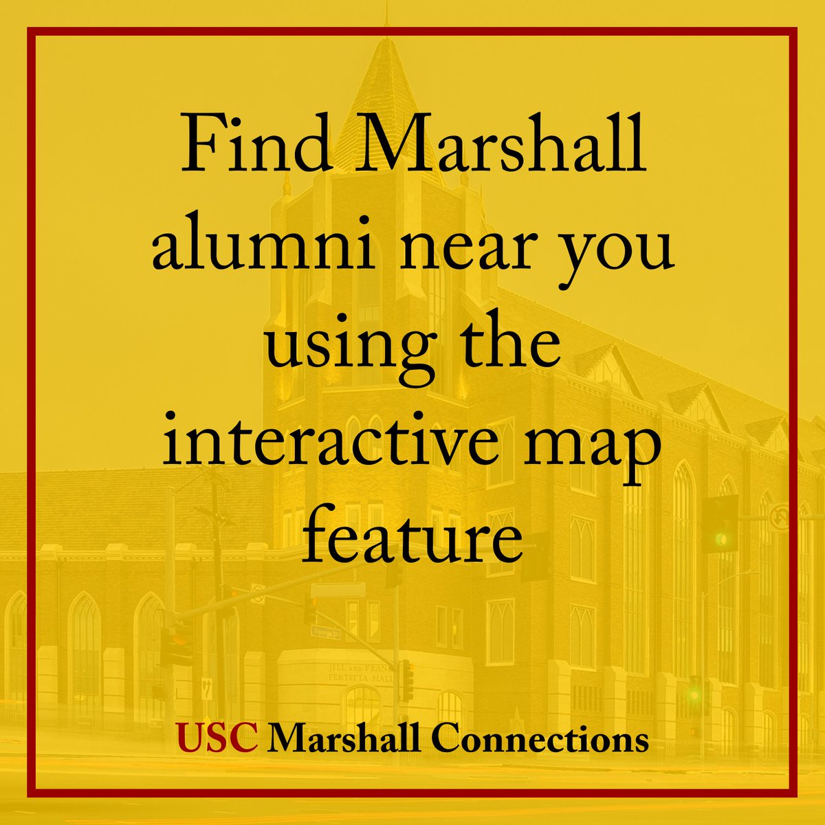USC Marshall Alumni (@uscmarshallalum) on Twitter photo Calling all USC Marshall & USC Leventhal alumni! Come join USC Marshall Connections hub on PeopleGrove. Network with fellow <a href="/USCMarshall/">USC Marshall School of Business</a> and <a href="/USCLeventhal/">USC Leventhal</a> alumni or register to mentor a student, share your wisdom, expertise and experience.
Sign up here: ow.ly/xiub50JT9wT Calling all USC Marshall & USC Leventhal alumni! Come join USC Marshall Connections hub on PeopleGrove. Network with fellow <a href="/USCMarshall/">USC Marshall School of Business</a> and <a href="/USCLeventhal/">USC Leventhal</a> alumni or register to mentor a student, share your wisdom, expertise and experience.
Sign up here: ow.ly/xiub50JT9wT