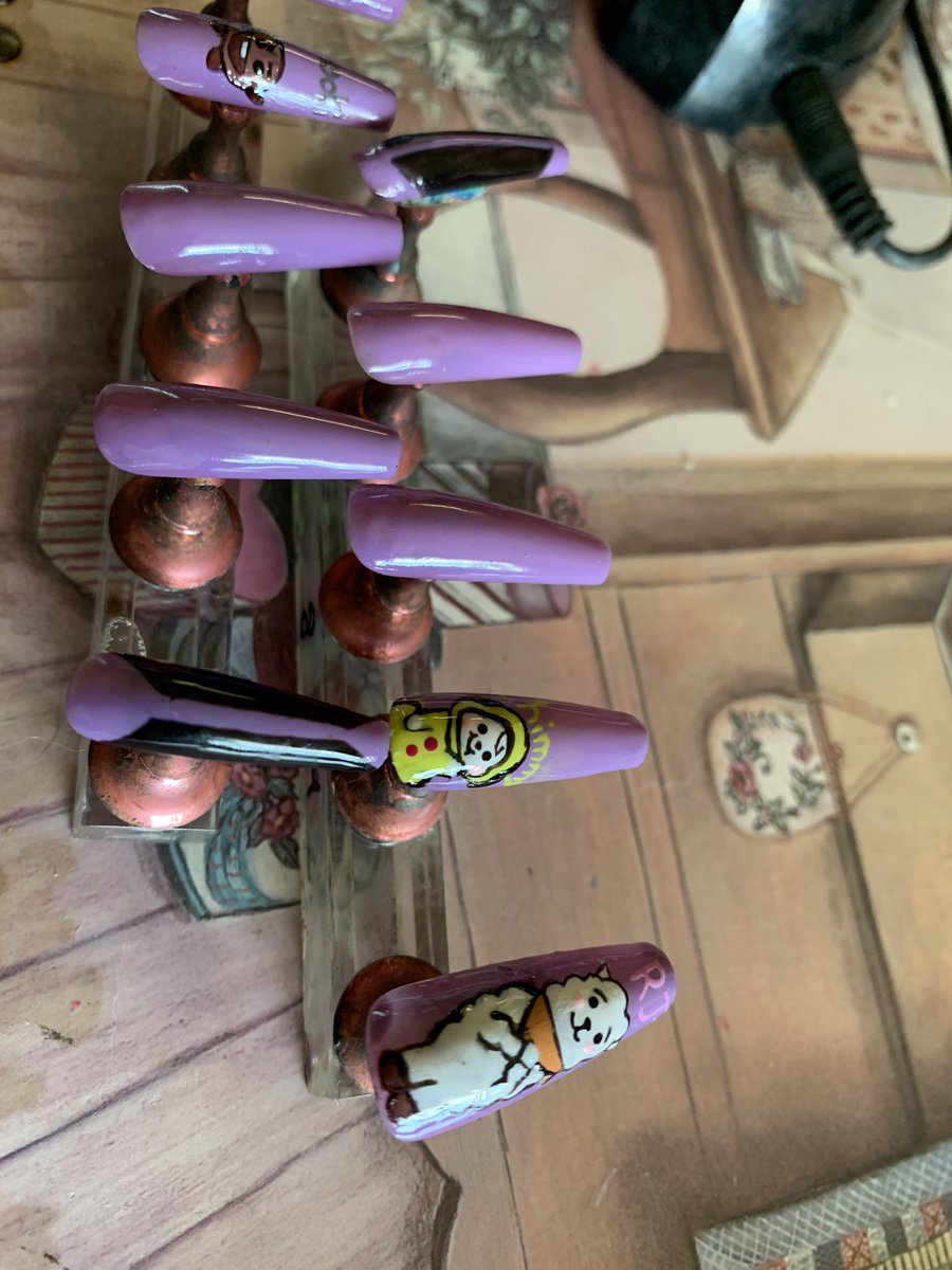 KPhongpradith's tweet photo. New nail set coming soon to my shop!  #BTS #BTSKpop #kpop #nails #JungKook #RM https://t.co/O1PsArrwdm