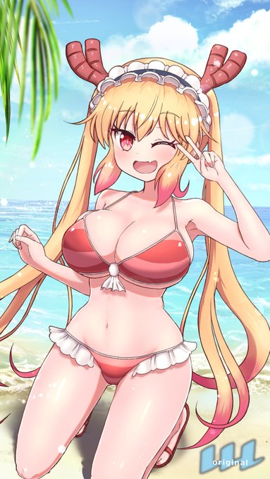 水着トール16:9
原作とアニメ

#小林さんちのメイドラゴン 
#maidragon 