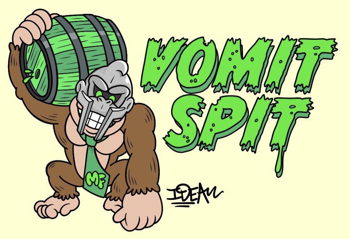 idea_the_great's tweet photo. Just got my Vomit Spit stickers in. Super geeked 🤮 #stickers #MfDOOM https://t.co/Yy9jB0heNt