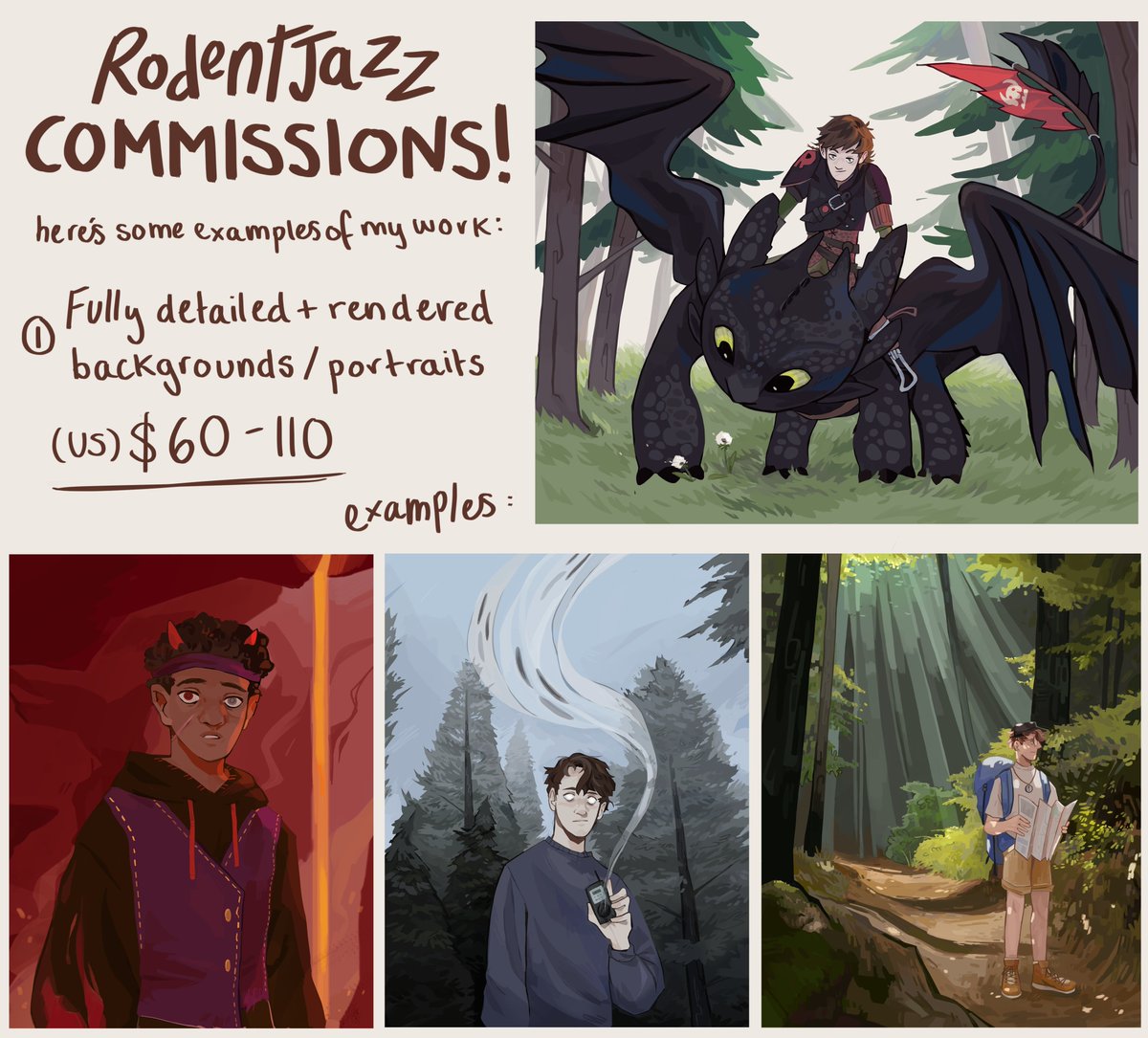 i'm not sure if anyone on twitter looks at my account but i'm going to open comms :) if interested here's the info: 
