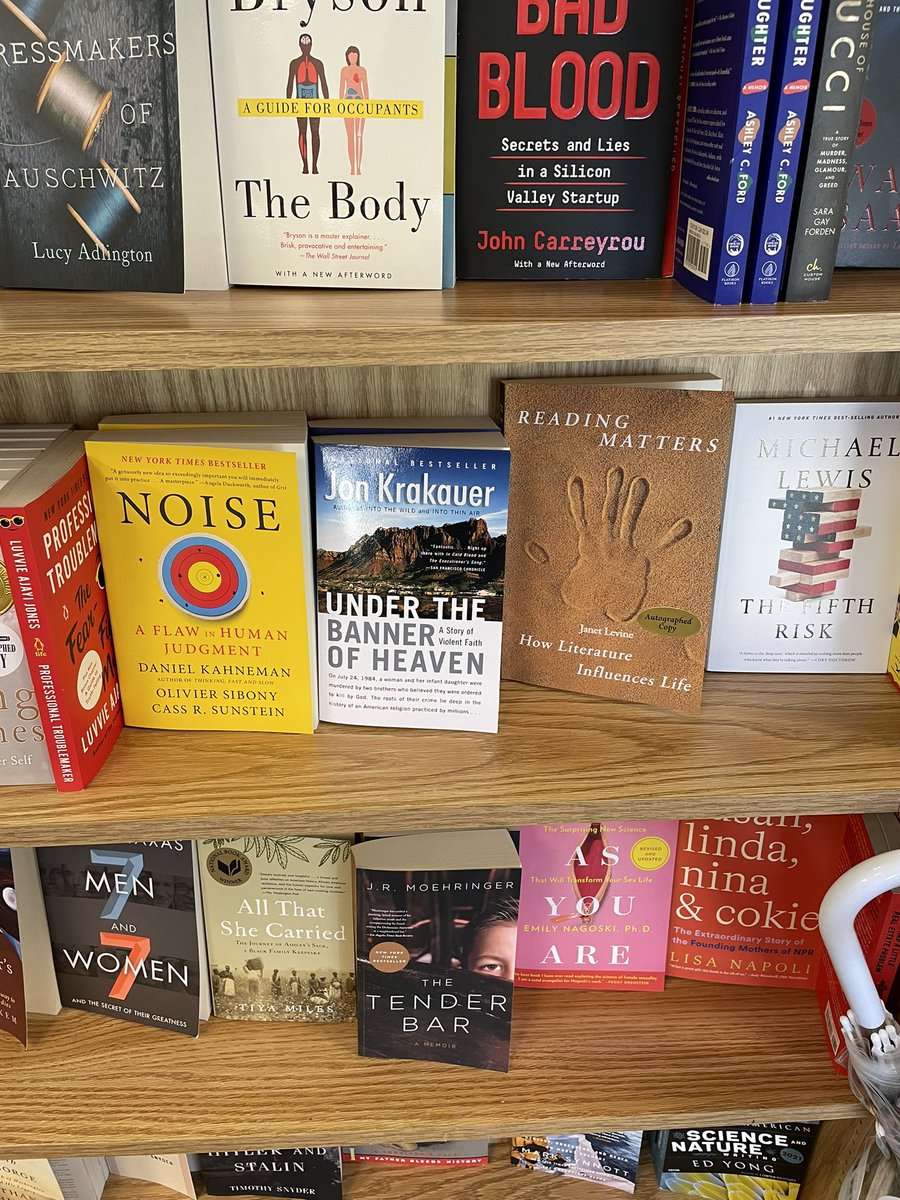 jlevinegrp's tweet photo. Visited my local bookstore to ask them to consider carrying copies of my book READING MATTERS  …. and look what I found already on the shelf ….. https://t.co/4WDHCowgzj