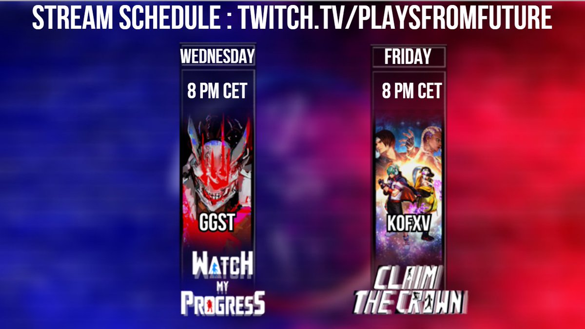 playsfromfuture's tweet photo. Our events this week ⚔️ 

The winner of #WatchMyProgress #16 get a spot for #Olympus Thursday !!!

SIGN-UP NOW 👇

#GGST 13/07 19:00 CET :
https://t.co/6gsh2cz1SS

#KOFXV 15/07 19:30 CET :
https://t.co/1oDTqyHF2Y

Join our Discord to participate :  https://t.co/05wI2B4hG3 https://t.co/LB3ERQNHSp