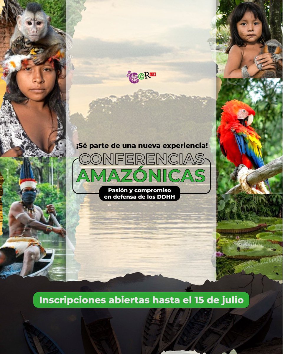 SomosCERLAS's tweet photo. Estamos comprometidos por la defensa de los DDHH en los territorios amazónicos, por eso, en esta oportunidad queremos invitarte a participar en las conferencias amazónicas, como parte de nuestro proyecto +DDHH por la amazonía.

¿Quieres inscribirte? 

HILO https://t.co/8kDMuB9q0D