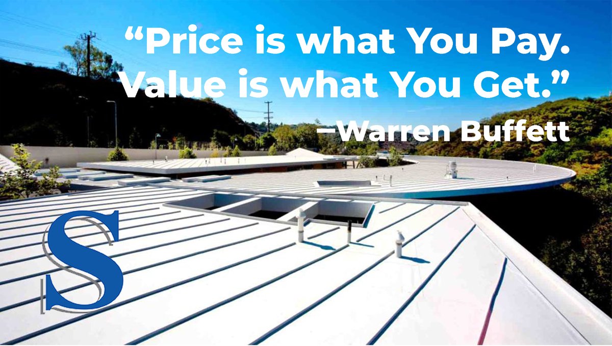 #MotivationMonday 'Price is what You Pay. Value is What You Get.' –Warren Buffett

At Stone Roofing Co, we take this quote to heart, priding ourselves on the dedication, experience & value we bring to each & every roofing project we work on.
#80yearsinbusiness #RockSolid #QOTD