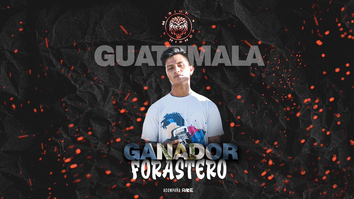 mision_hiphop's tweet image. 🏆 ¡Tenemos Ganador!

• #Forastero es el ganador de  la tercer etapa de filtros de #MISIONHHGuatemala 🇬🇹

Estamos muy contentos de la fecha pasada de #MisionHH🦁

Comunicación y producción multimedia: @rareproductora
@MisioFLow
#MisionHHInternacional