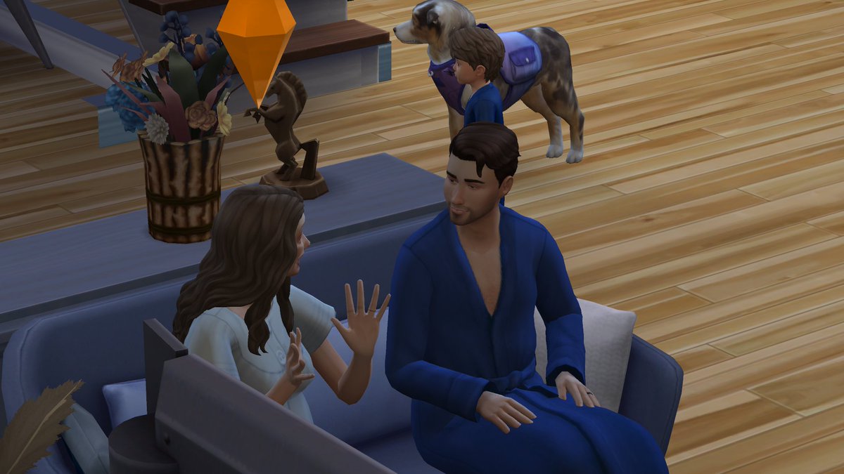 TheFemBat_'s tweet photo. "I couldn't decide what business I wanted to run, so I got pregnant again instead" #JustSimThings

I think Dakota took the pregnancy news well lmfaoooo https://t.co/ZhB8ssiPol