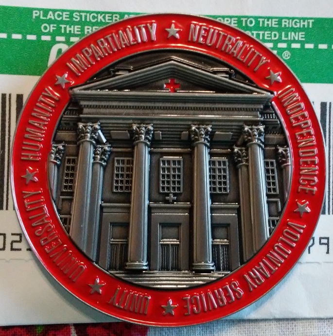Truly and totally grateful for challenge coin + opportunity to work alongside Redcrossers & community partners-> New Mexico wildfire disaster response-recovery May 2022. (1/2)