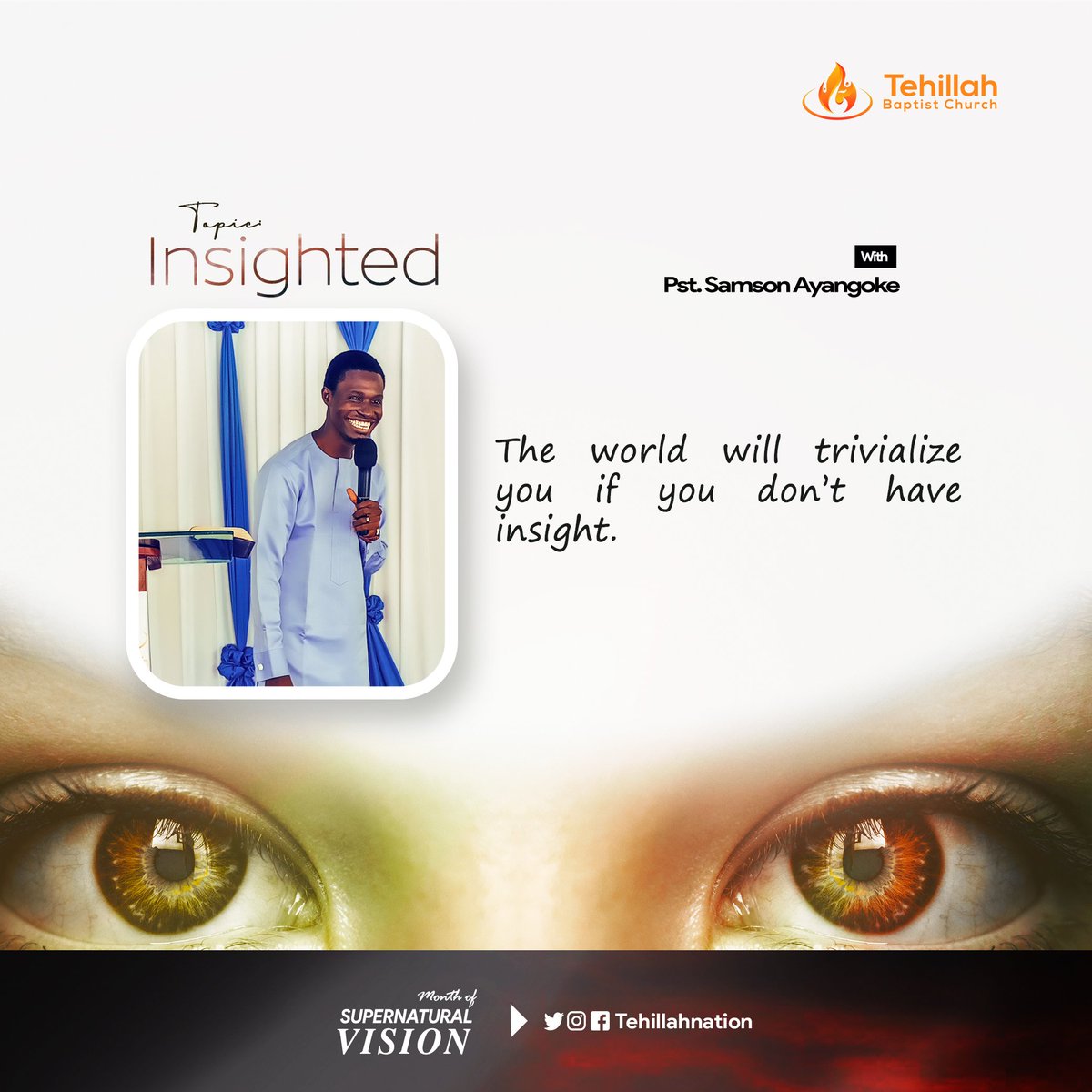 TehillahNation's tweet photo. Excerpts from Sunday service (July 10, 2022)
#insighted
#supernaturalvision
#excerpts
#tehillahbaptistchurch https://t.co/GqTHWNvxy5