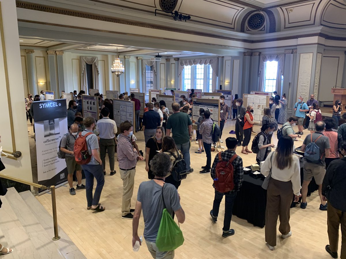 Poster session 1! Great science chats continue! #BeneficialMicrobesMtg