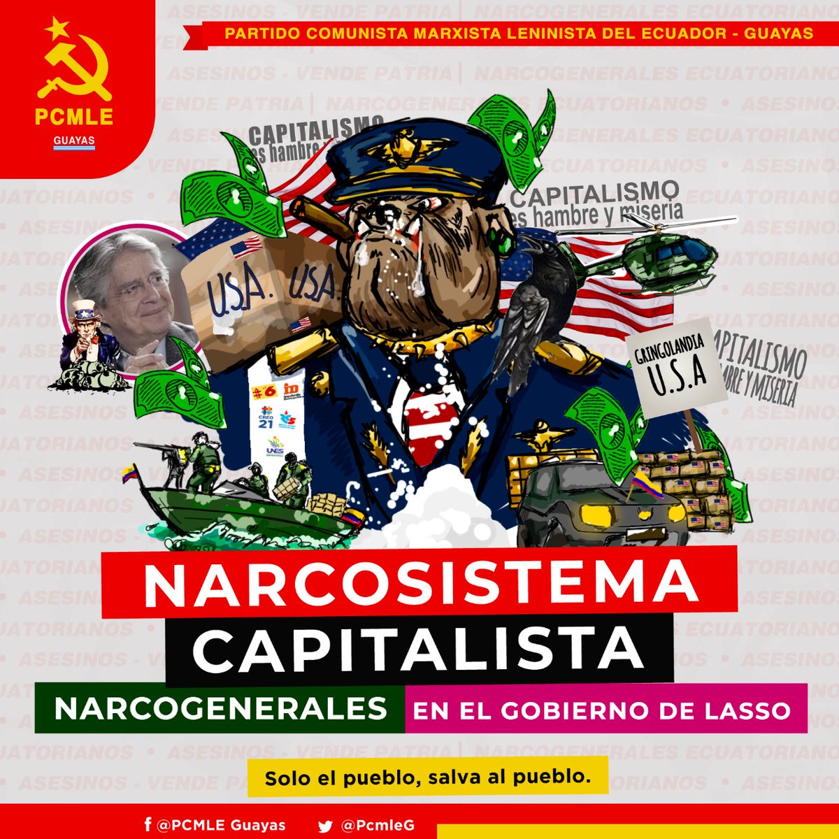 PcmleG's tweet photo. El gob d @LassoGuillermo; quiere ocultar l duro golpe recibido, insiste n q ls protestas realizads x l pueblo ante ls políticas de hambre y miseria dl #FMI, fueron financiadas x l narcotráfico; cuando n su gob existen ls pruebs contundnts, d NARCOGENERALES y quieren ocultarlos https://t.co/m0leU3b5Sb