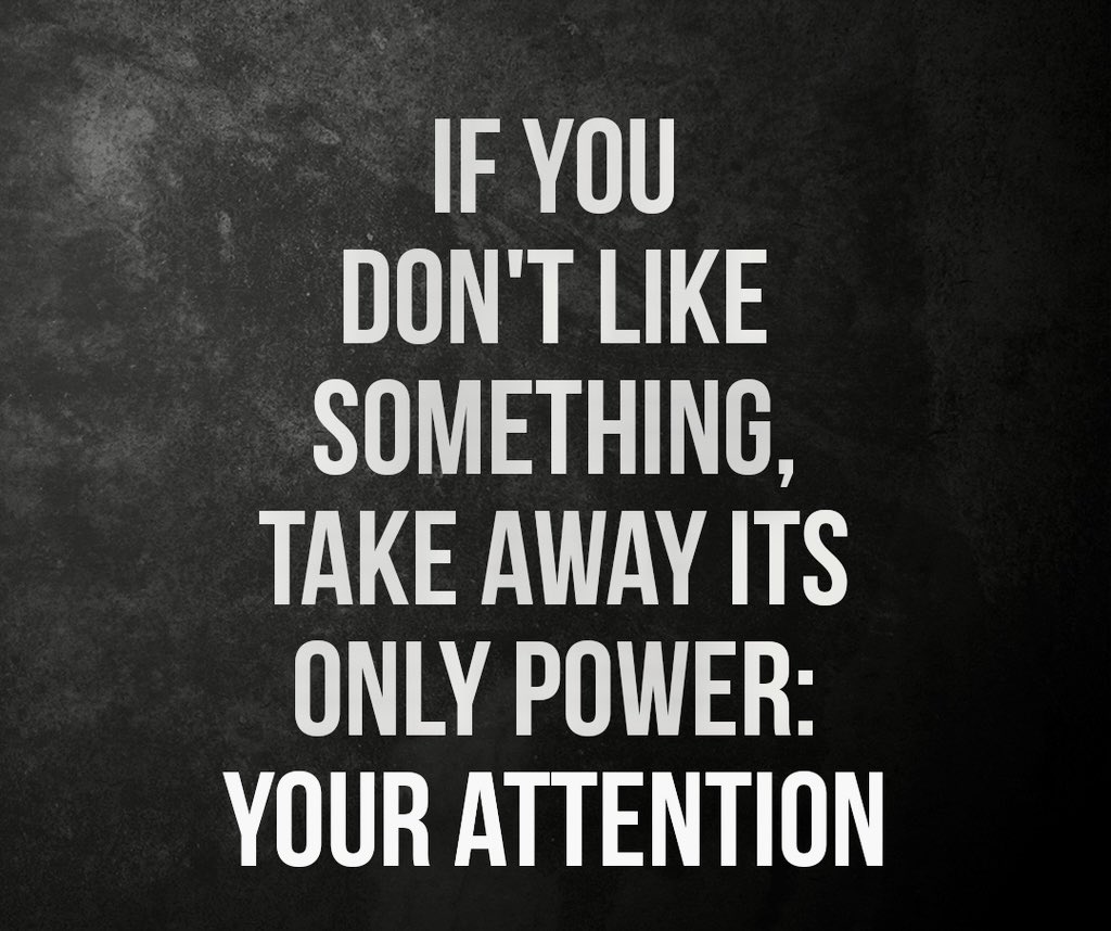 If you don’t like something, take away its only power…