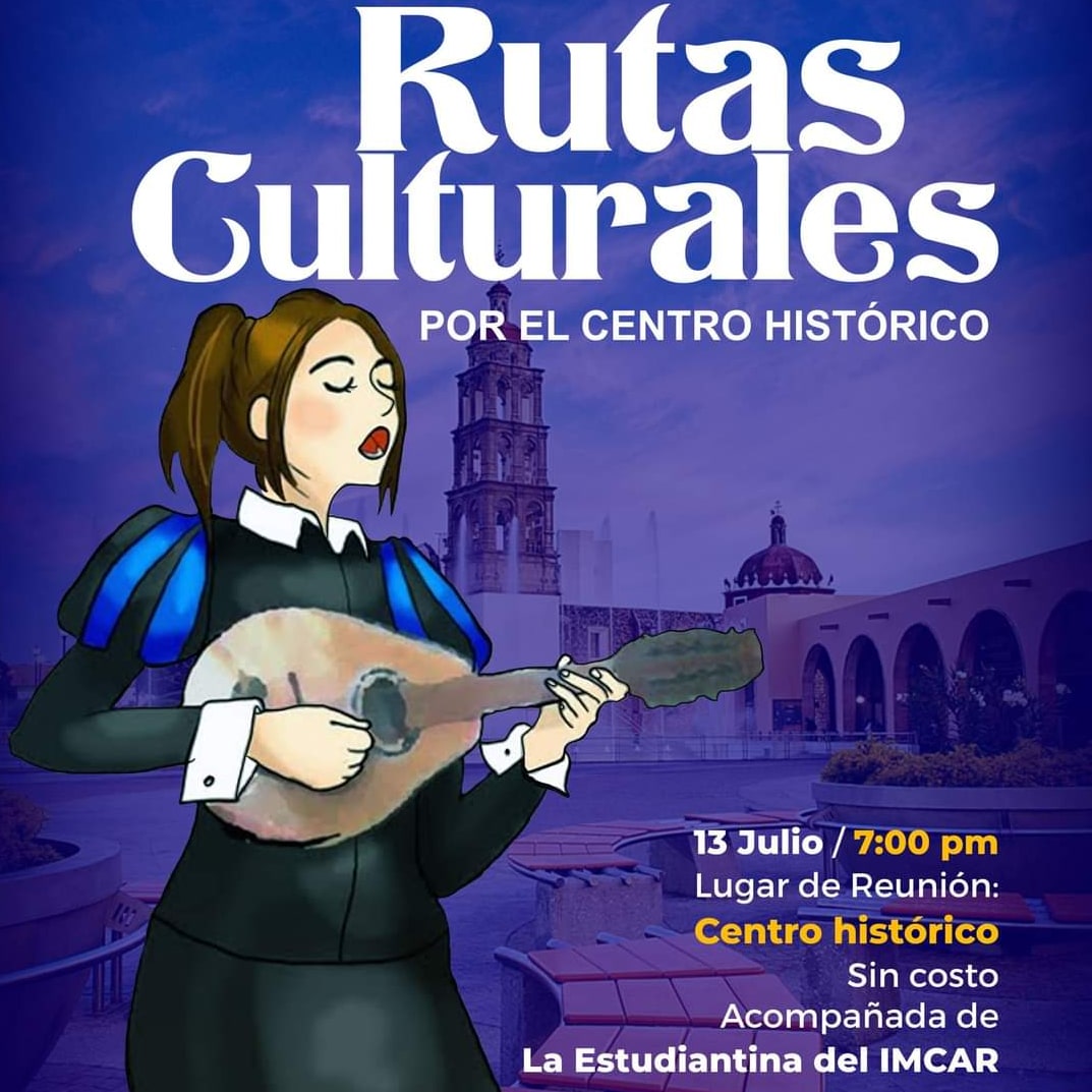 Ven a disfrutar de una tarde mágica en compañía de la estudiantina del IMCAR,  con nuestras Rutas Culturales por el Centro Histórico. ¡Te esperamos!