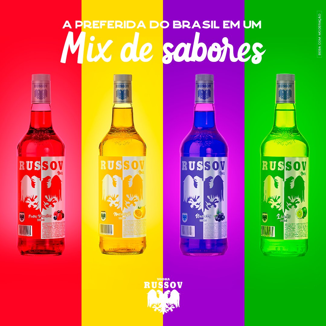 Vodka_Russov's tweet photo. A Preferida do Brasil em um mix de sensações, gostos e sabores. Qual a sua preferida? https://t.co/JT2n1P2SQ6