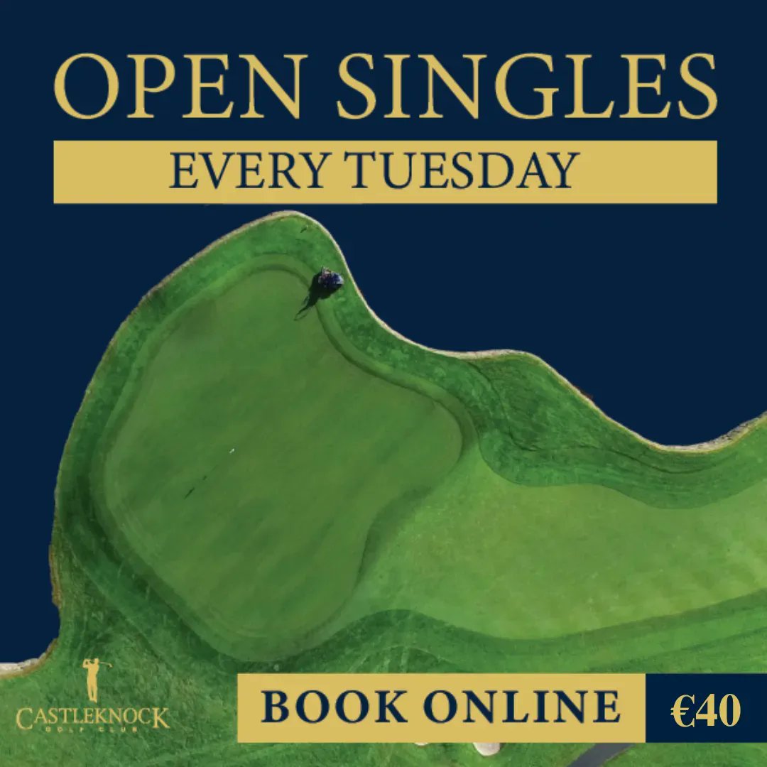 Castleknockgolf's tweet photo. Open Singles every Tuesday for only €40! 🙌

Book in for tomorrows open singles here -https://t.co/1ZtHJ4lQjP

#Castleknock #OpenSingles https://t.co/PvhIHIg8A5