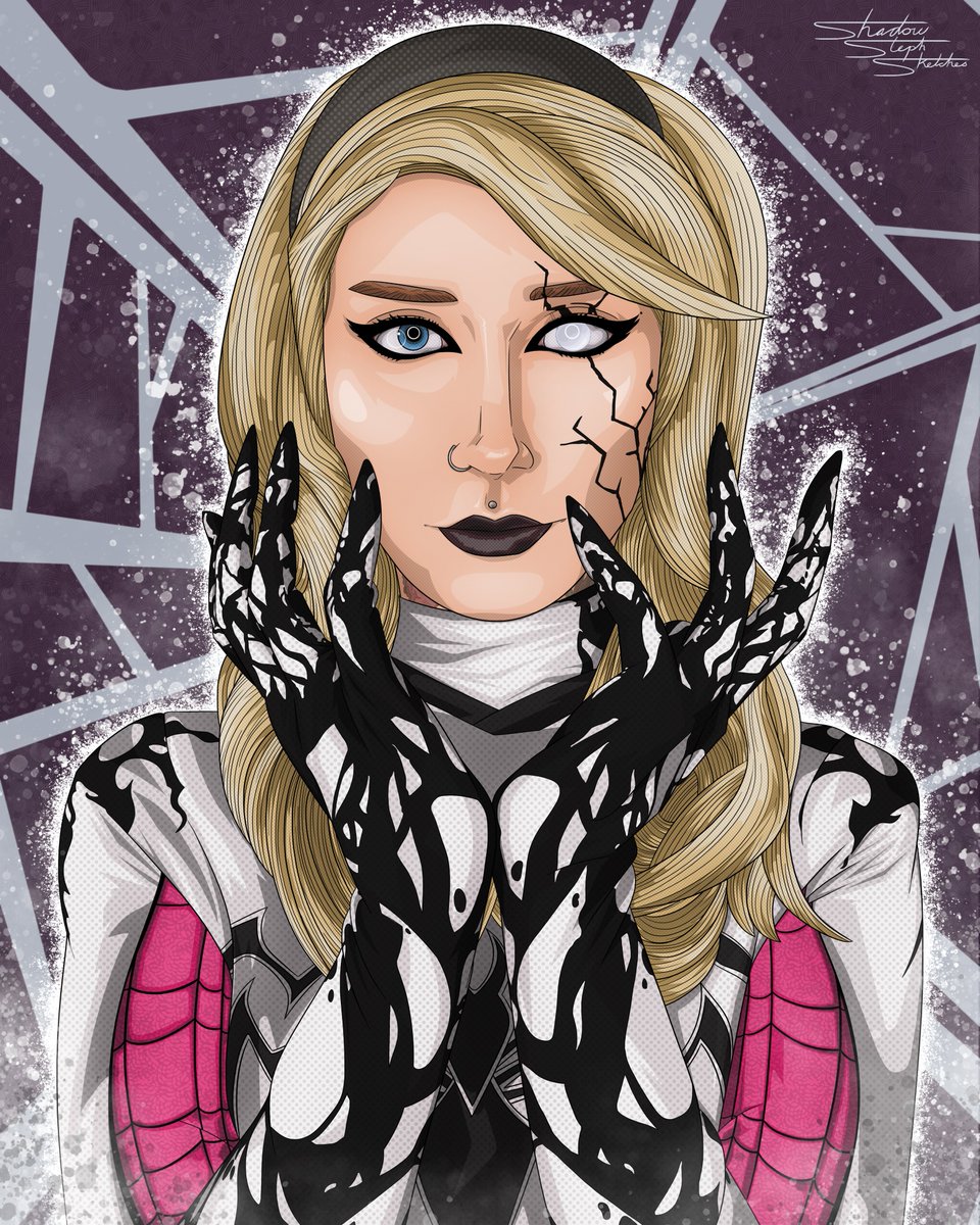 StephSketches's tweet photo. "I chose to be a hero. I let them call me a villain. Until I find a way to balance those two things, my life... my life doesn't get to be easy."
Here's @Death_Pixie_ as Symbiote Spider-Gwen
#DeathPixie #SpiderGwen #GhostSpider #GwenStacey #SpiderMan #SpiderVerse https://t.co/zr9ylRa9op