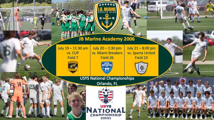 <a href="/2006JBMarineb/">2006 JB Marine Academy McKeon</a> 1 more week until Nationals <a href="/usyscups/">US Youth Soccer Cups</a>  Let’s Go JB!