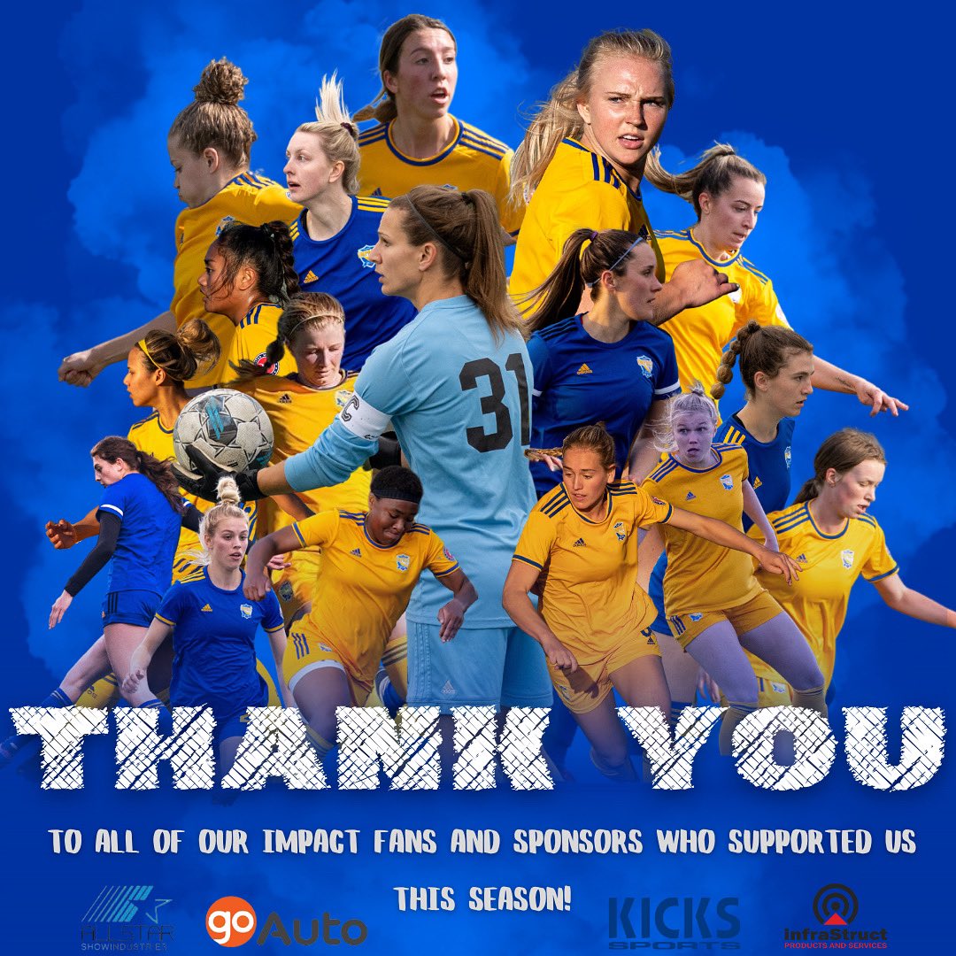 ImpactFCLeague1's tweet photo. Thank you to all of our @SASA_Impact teams, fans, and sponsors who supported us this season!
Your support helps grow the game for women across Canada, and creates new opportunities for women in sport.
#GoImpactGo https://t.co/MSgZZg4HV9