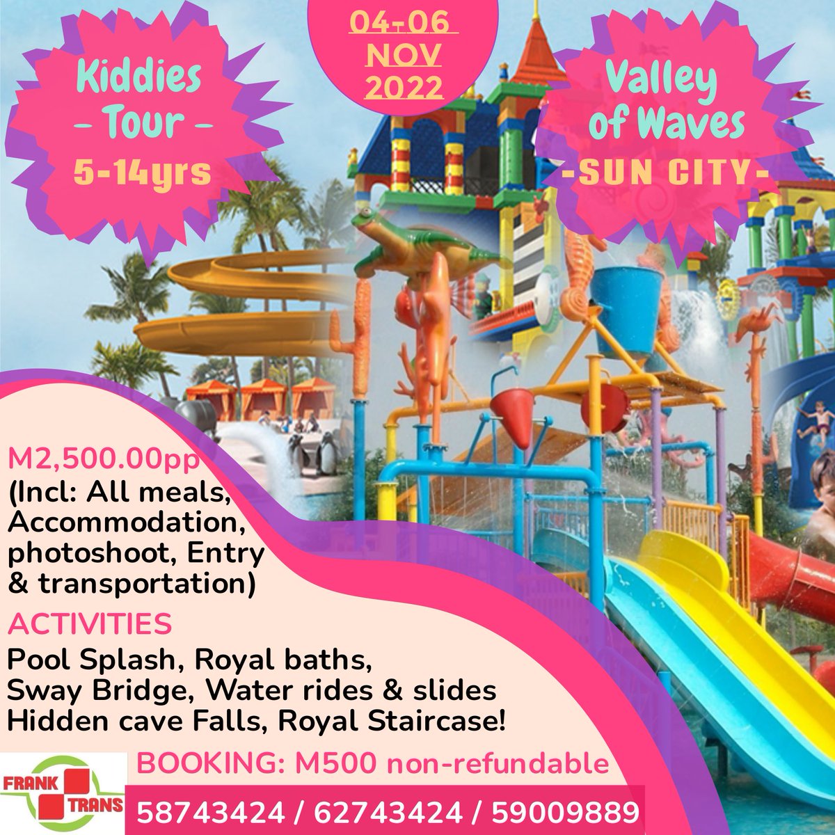 frank_trans's tweet photo. 04-06 Nov 2022 is the Kids Tour! Fun in the Sun. https://t.co/wg0z3QKhPU