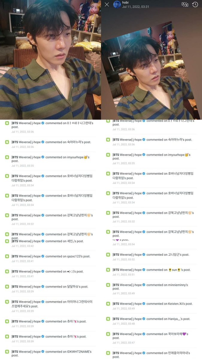 Nuestro Solecito #JHOPE nos extraña y contestó muchas preguntas en #Weverse <a href="/weverseofficial/">Weverse</a> BORAHAE NUESTRO #HOSEOK Saludos y Bendiciones a todos Mundialmente los que están leyendo esto 💜 <a href="/BTS_twt/">방탄소년단</a> <a href="/coreaymas/">Corea y Más</a> <a href="/michelilla_/">Michelle González</a> <a href="/bts_bighit/">BTS_official</a>