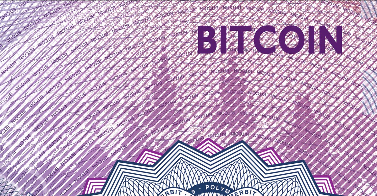 polymerbit's tweet image. A note designed &amp;amp; printed in the Czech Republic to give out during this trip. #Polymerbit #Cryptocurrency #banknotedesign #currencydesign #Prague #BTC