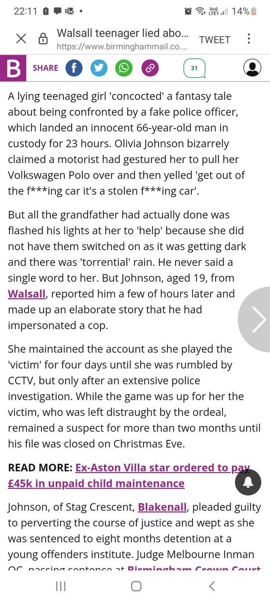 Barristerblog's tweet photo. CCTV clears 66 y.o. man after teenager dishonestly claimed he had pretended to be a police officer who had ordered her out of her car. https://t.co/0kMsq5Hjxy https://t.co/60Wt9YBsvF