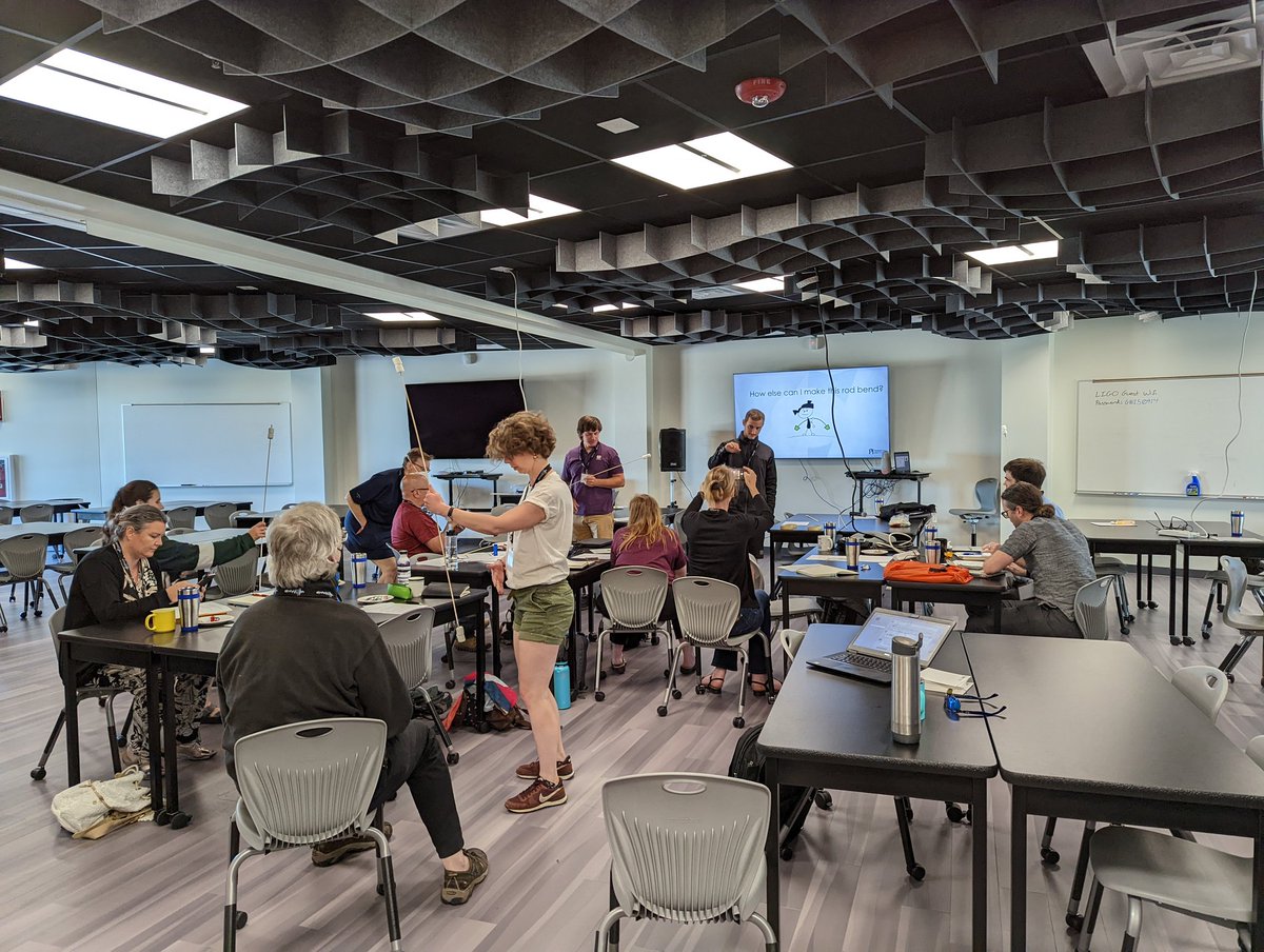 I can't tell you how excited we are to welcome teachers back to <a href="/ligowa/">LIGO Hanford</a> for our fifth International Physics and Astronomy Program for Educators. Great to see them working on <a href="/Perimeter/">Perimeter Institute</a> activities with the amazing Laura Pankratz #LIGOIPA22