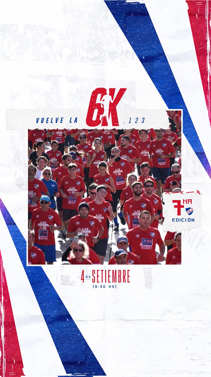 ¡Vuelve la carrera que más esperabas! 

El 4 de Setiembre se corre la 7ma edición de la 6K 🏃🏻‍♀️🏃🏻.
No te pierdas la oportunidad de vivir una experiencia gigante junto al Club de tus amores

ℹ️ Lugares limitados 
👉🏼 Enterate de todo en bit.ly/3PjHS1b

#ElClubGigante 🔵⚪️🔴