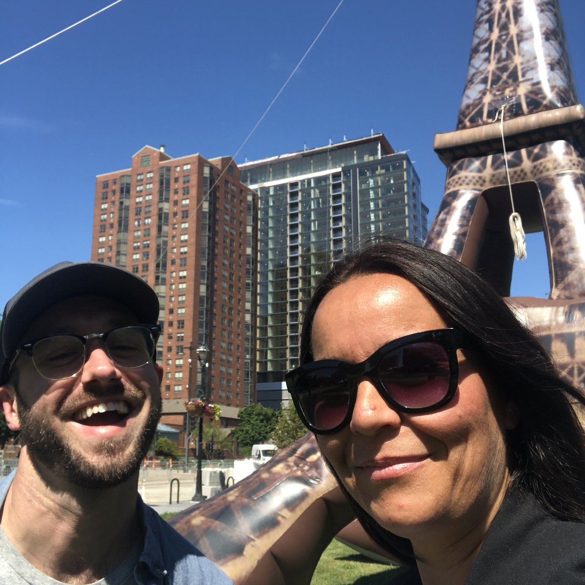Stopped in #MKE to see the <a href="/NewLandMKE/">New Land Enterprises</a> #ascent and bonus saw the Eiffel Tower while I was in town. Both pictured