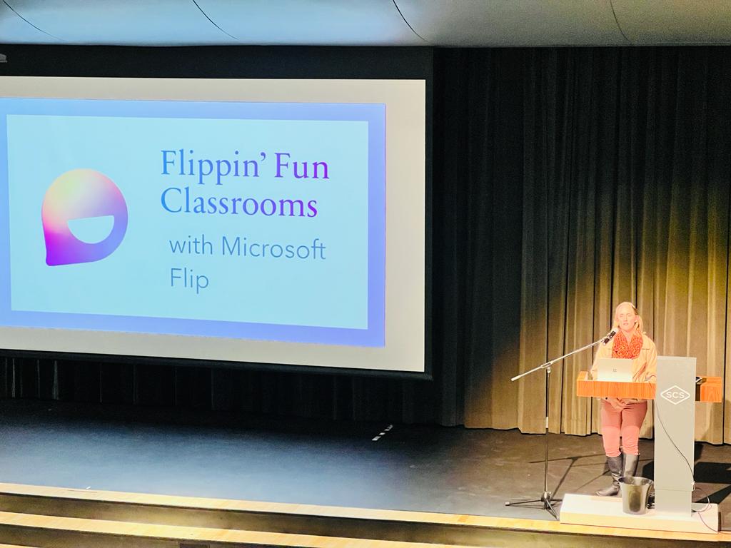 techieteacherZA's tweet photo. Sharing my genuine LOVE for @MicrosoftFlip today at our EdTech Cluster Meeting, for Gauteng ISASA schools. I shared "vintage" Swag and stories of how Flip has revolutionized my teaching... as well as the academic growth of my students. #studentvoice #SVAambassador #GridGuide https://t.co/xMthGcyeWx