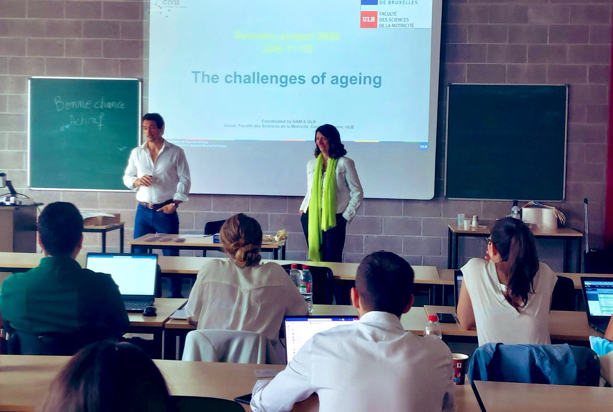 ConchaPeir's tweet photo. After months of preparation, we are super excited to have started today our @civis_eu Summer School on “The Challenges of Ageing” coordinated by @UAM_Madrid and @ULBruxelles. So good to meet in person in #Brussels the colleagues and PhD students from #CIVIS universities! https://t.co/PmT75RWwdp