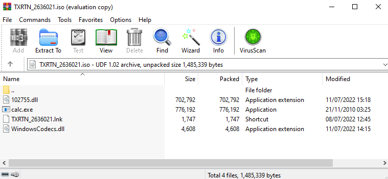 pr0xylife's tweet photo. #Qakbot - obama200 - html > .zip > .iso > .lnk > calc.exe > .dll > .dll

T1574 - DLL Search Order Hijacking 

cmd.exe /q /c calc.exe

regsvr32 /s C:\Users\User\AppData\Local\Temp\WindowsCodecs.dll

regsvr32.exe 102755.dll

https://t.co/2Vgg6cuRFh

IOC's
https://t.co/e7hkNW8eQu https://t.co/sCH1xagkyR