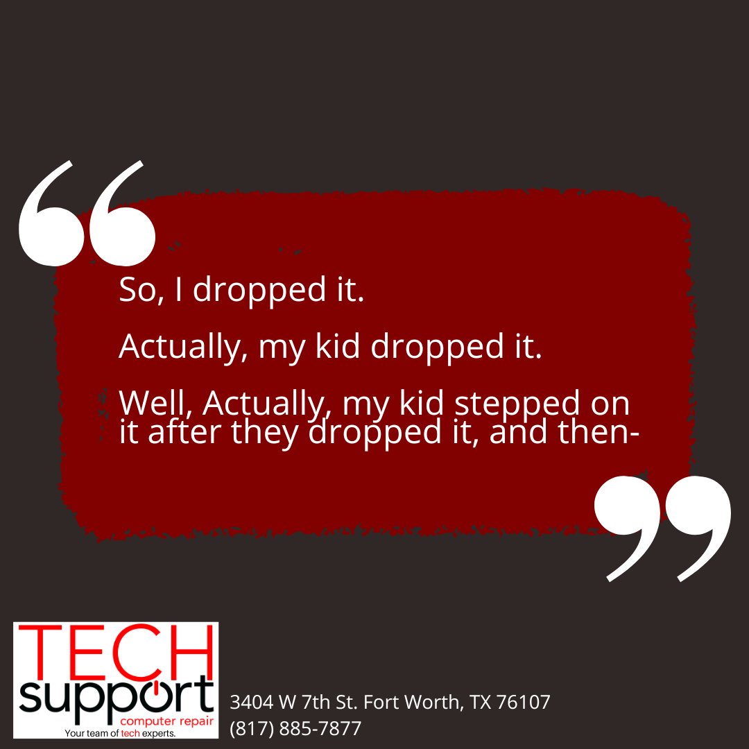TxTechsupport's tweet image. Look, we don&apos;t care how it happened, or who did it. #blamegame

We DO CARE about helping you find the BEST SOLUTION to get your device running again. #noexcuses #TECHSUPPORT #techsupportcomputerrepair #storytime #FortWorth #Texas #funny