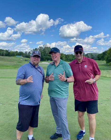 fox9photogs's tweet photo. #Fox9Photog @acgoodyear with @shootermcgavin and @KFANRosen at the @KyleRudolph Golf Tournament today. Live updates starting at 5p on @FOX9 #AssignmentKMSP #ShootersTour #Rosie!! https://t.co/cJQh8e2Qke
