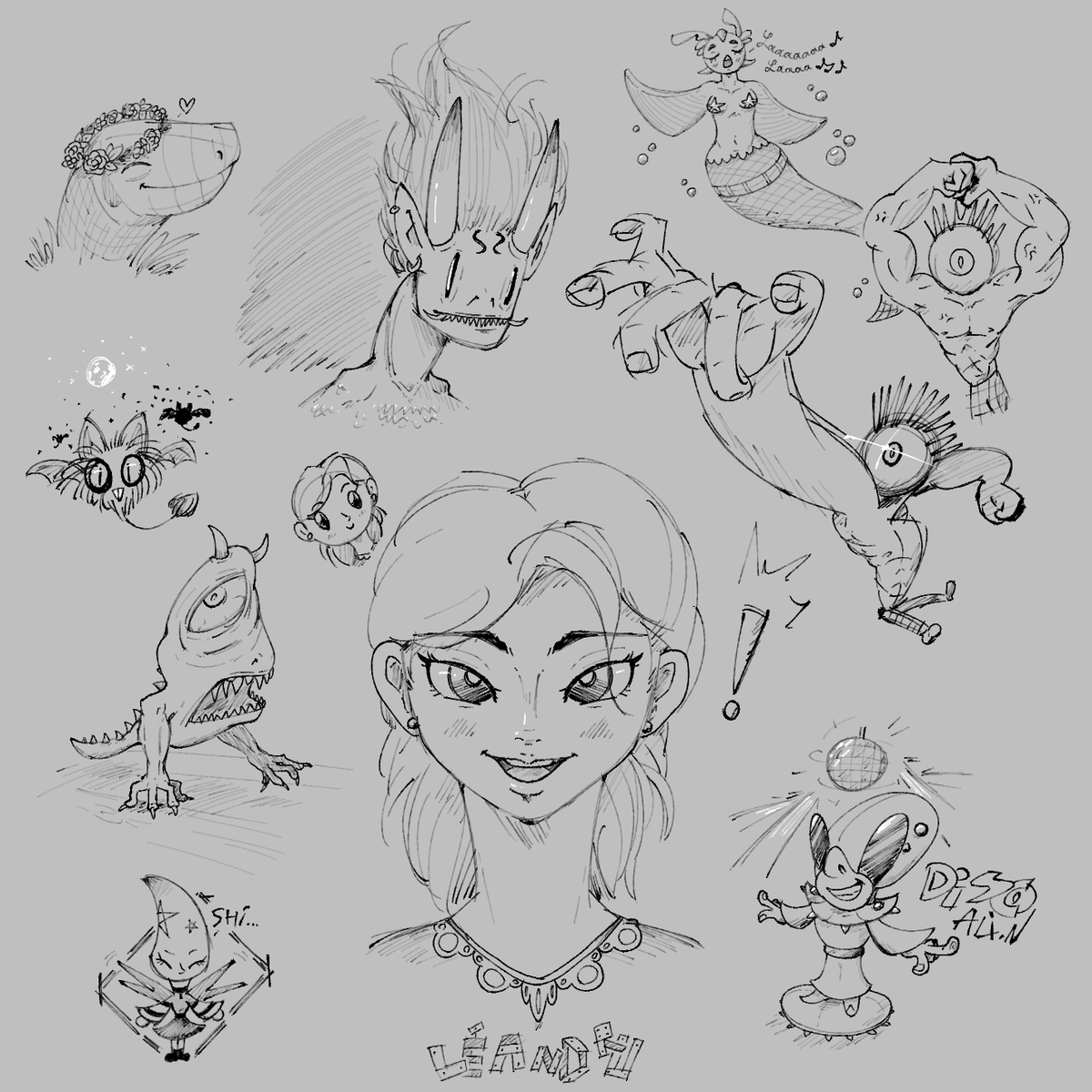 FLeandru's tweet photo. Compilation de quelques croquis https://t.co/oBRC2inRI2