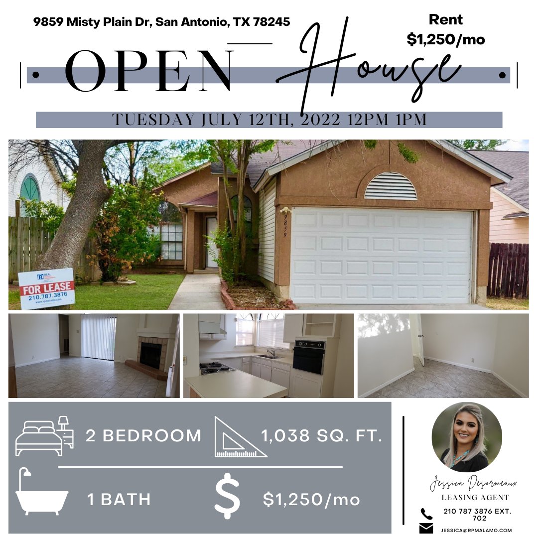 RPMAlamo's tweet photo. Save the date!!

Tuesday, July 12th, we'll be hosting an Open House at 9859 Misty Plain Dr, San Antonio, TX 78245. Come to see your next home and enjoy some refreshments!

#openhouse #realEstate https://t.co/QDtXBURgwW