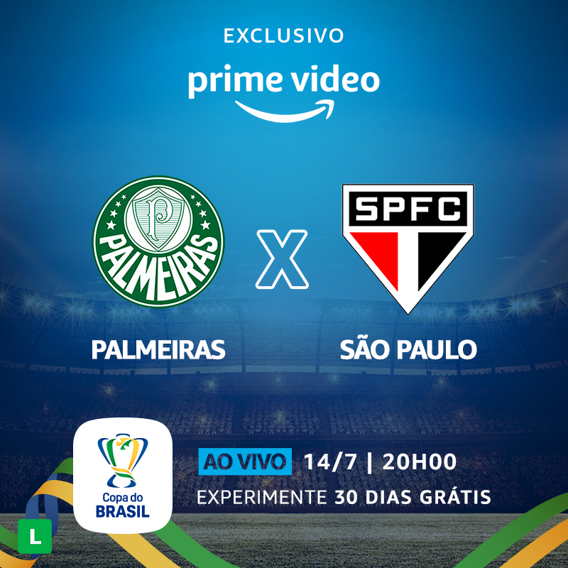 Assista ao jogo Palmeiras x São Paulo de hoje (14/7) pela Copa do Brasil