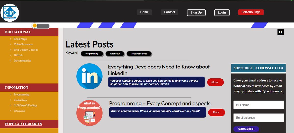heisenejii's tweet photo. 🥳🥳🥳
To the Moon!!
Finally launched my Portfolio &amp; Blog Site 💯✨.

Check it out at
https://t.co/AdfLEPqU8P 
🚀💯✨

🙏💯✨
Please like and retweet, my employer might be on your TL. 
#cyberinfomatic #heisenejii #softwareengineer https://t.co/go7AGP1BfC