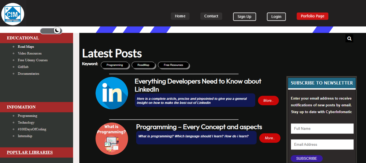 heisenejii's tweet photo. 🥳🥳🥳
To the Moon!!
Finally launched my Portfolio &amp; Blog Site 💯✨.

Check it out at
https://t.co/AdfLEPqU8P 
🚀💯✨

🙏💯✨
Please like and retweet, my employer might be on your TL. 
#cyberinfomatic #heisenejii #softwareengineer https://t.co/go7AGP1BfC
