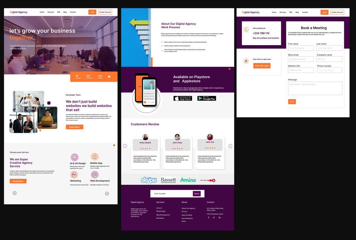 MorolakeOlaniyi's tweet photo. Designed a landing page, service page, and contact page for a digital agency.
#zuritraining
#uidesign
#uxdesign https://t.co/MoPlTE0koK