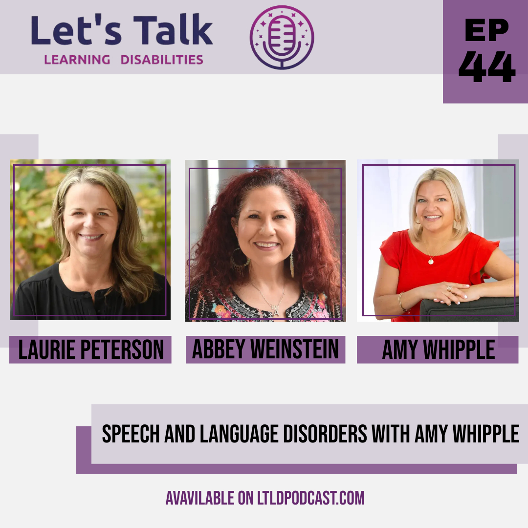lets_learning's tweet image. On this weeks episode of Let's Talk Learning Disabilities Laurie and Abbey interview Amy Whipple, a Speech Language Pathologist as well as an advocate for those with communication disorders. 

Check out this great new episode here:
👉🏻 ltldpodcast.com/podcast/episod… 👈🏻
#podcastinterview