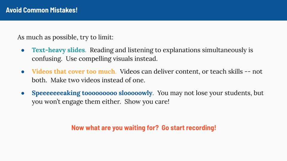 modernclassproj's tweet photo. Creating instructional videos this summer? Avoid these mistakes! 😬 https://t.co/V3WFb4rldK