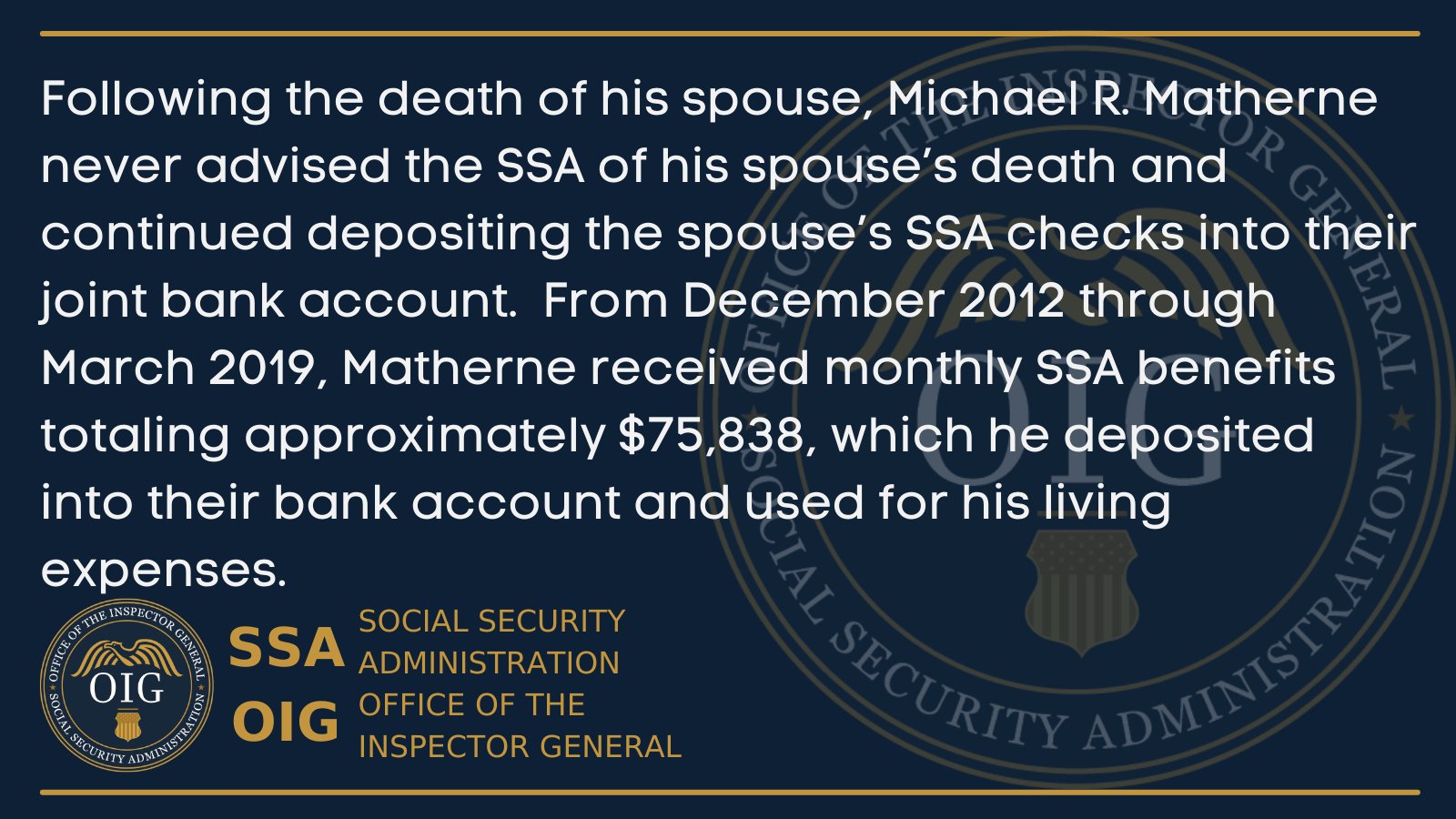 Social Security OIG on Twitter "A Louisiana man was sentenced to 6